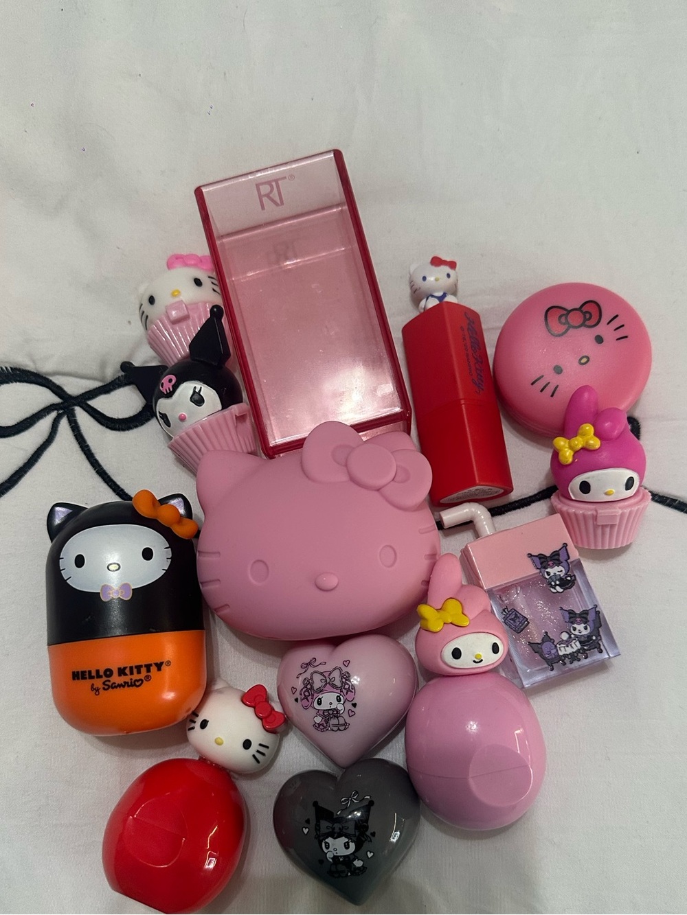 Hello Kitty Pink and Red Makeup Accessories Set